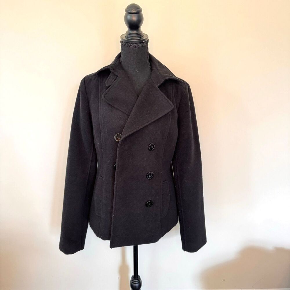 BP Black Double Breasted Coat Size Large